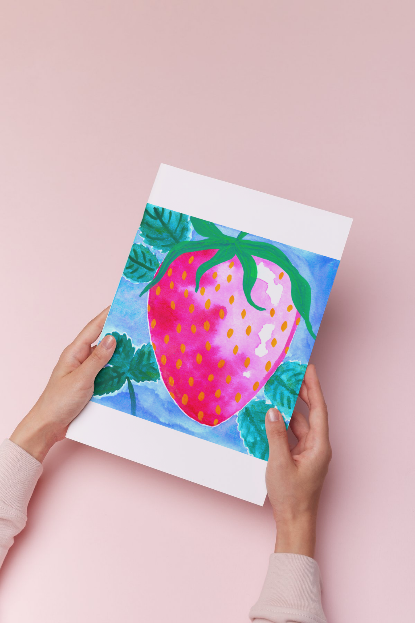 Neon Strawberry Print