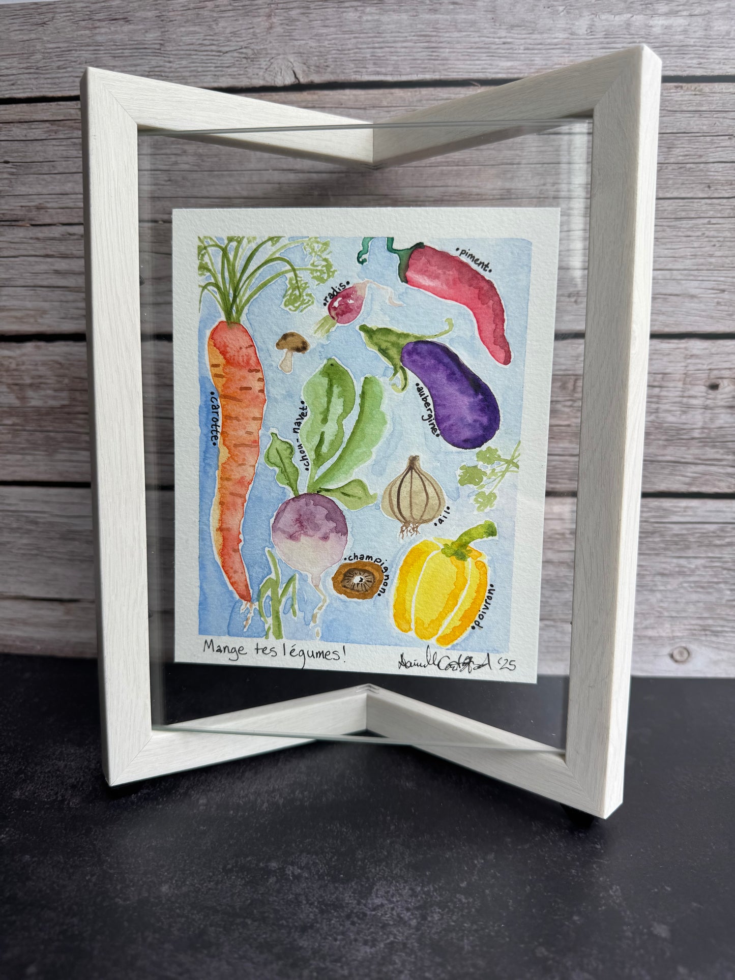 Watercolor “Eat Your Veggies” Painting