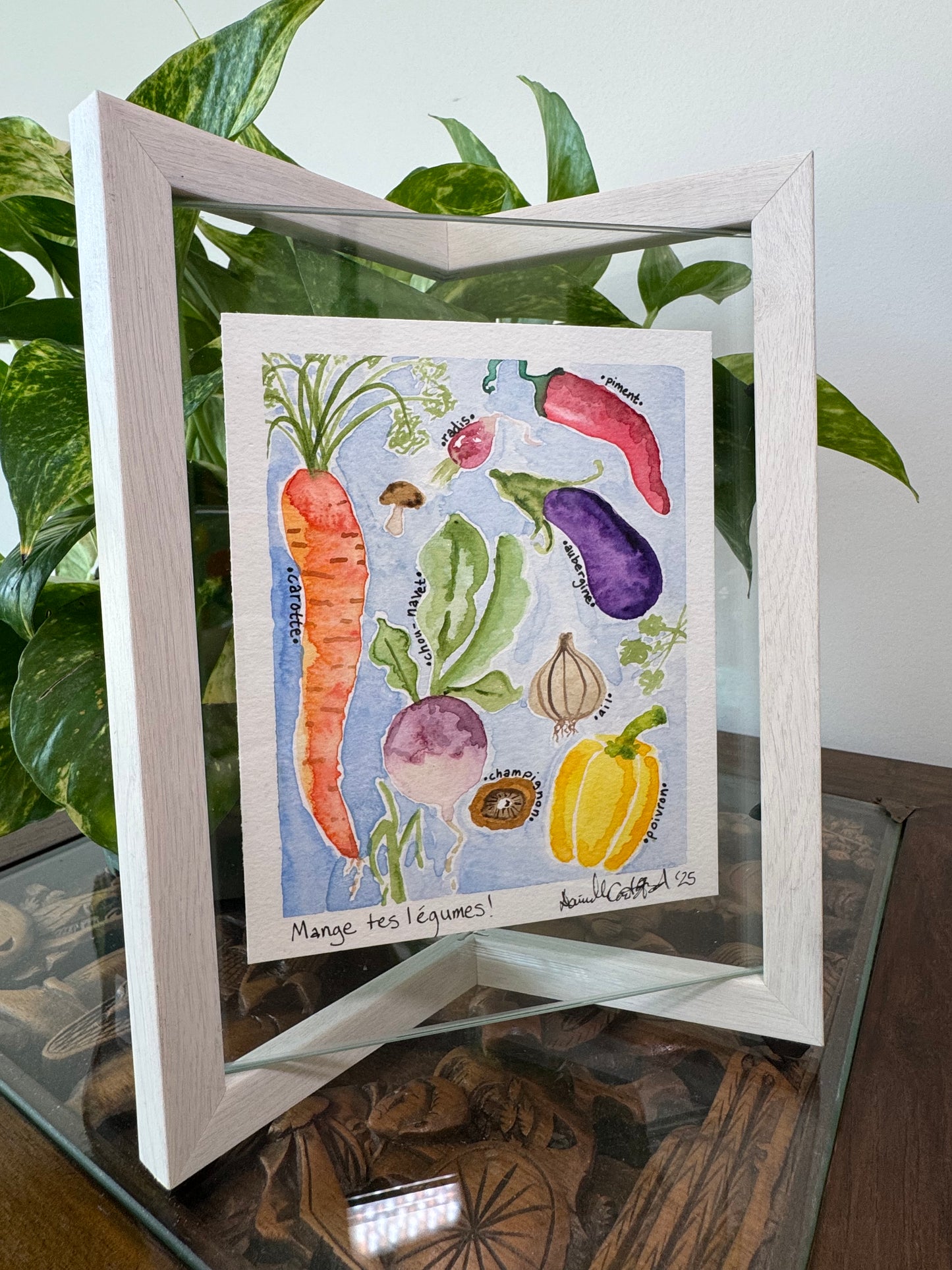 Watercolor “Eat Your Veggies” Painting