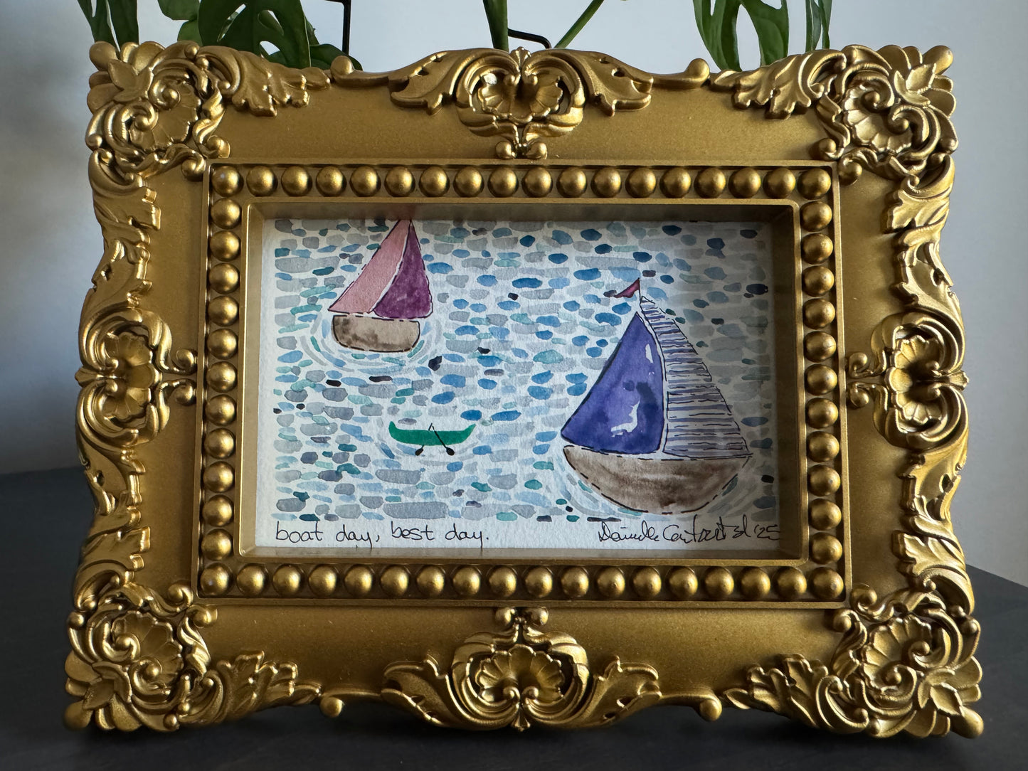 Lake Day, Best Day Watercolor Original