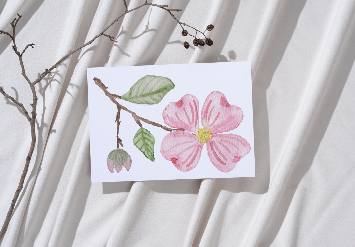 Watercolor Dogwood Blossom Print
