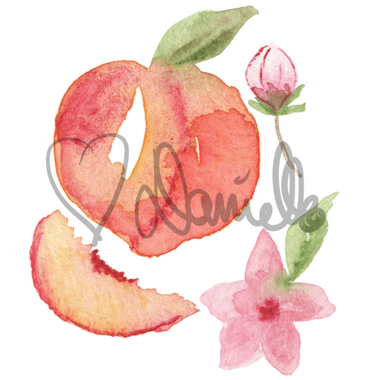 Watercolor Peaches Sticker