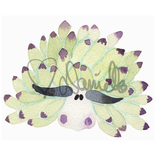 Watercolor Leaf Slug Sticker