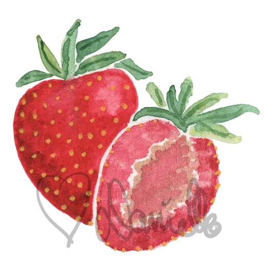 Watercolor Strawberry Sticker