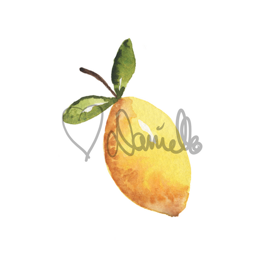 Watercolor Lemon Sticker
