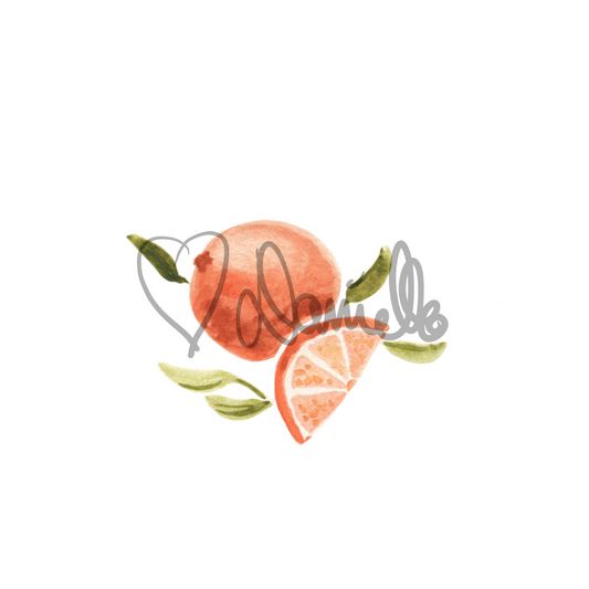 Watercolor Orange Sticker
