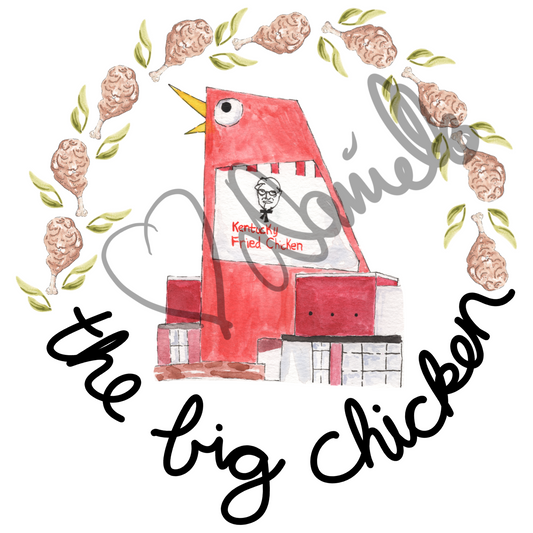 Marietta Big Chicken Watercolor Print — Square