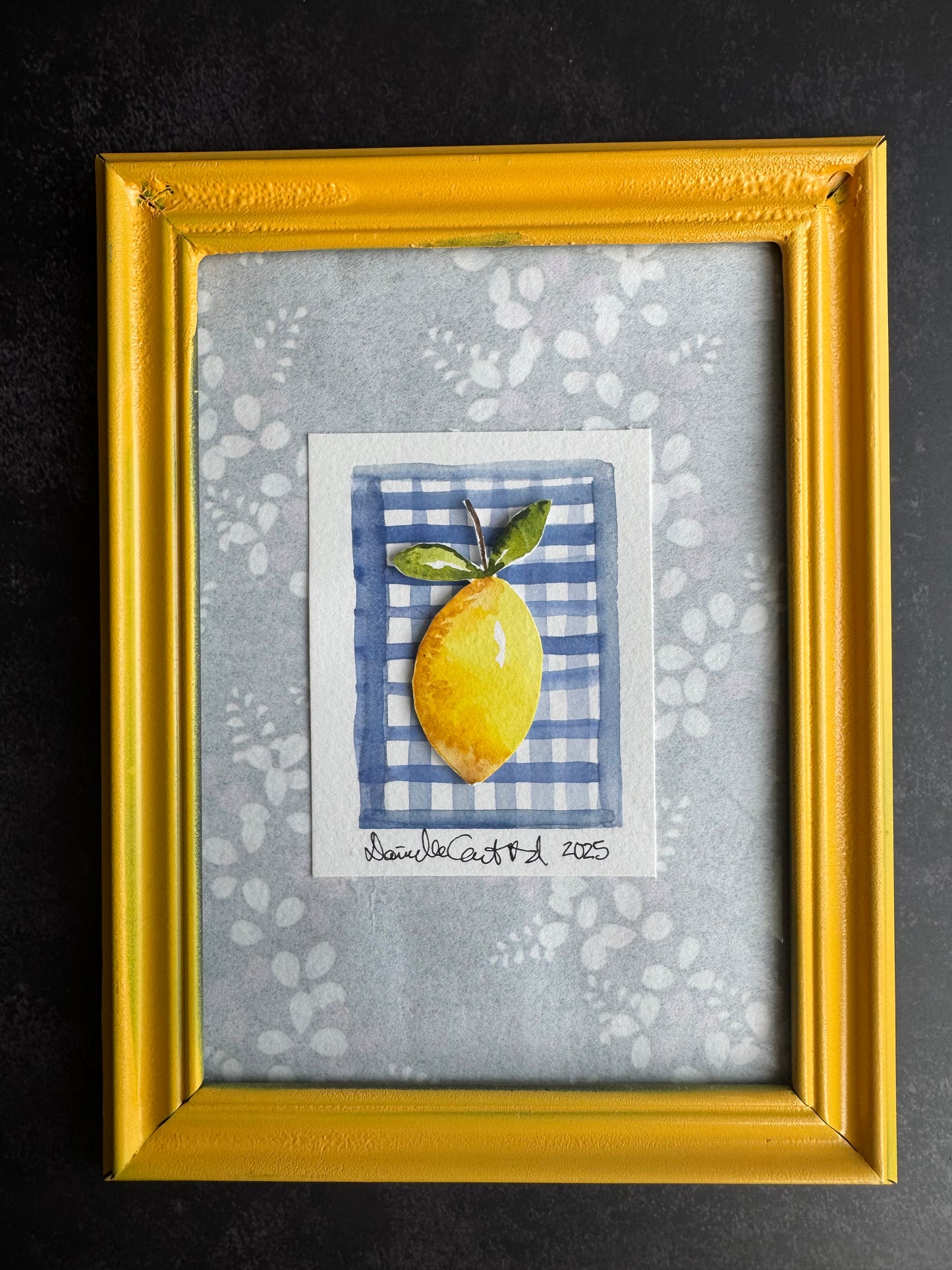 Watercolor Lemon Gingham — Original