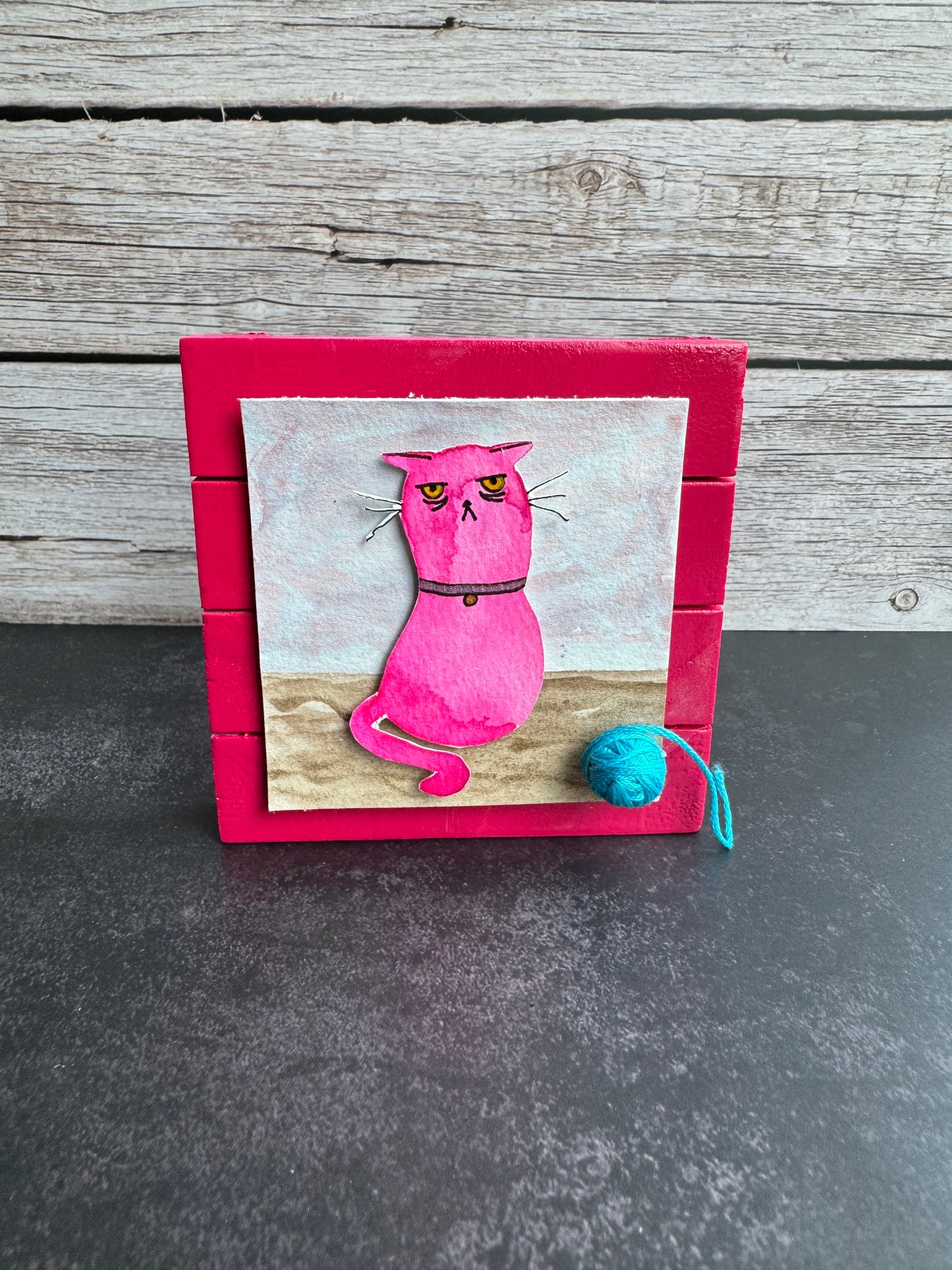 Grumpy Kitty 3D Watercolor Painting
