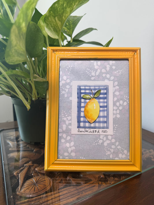 Watercolor Lemon Gingham — Original