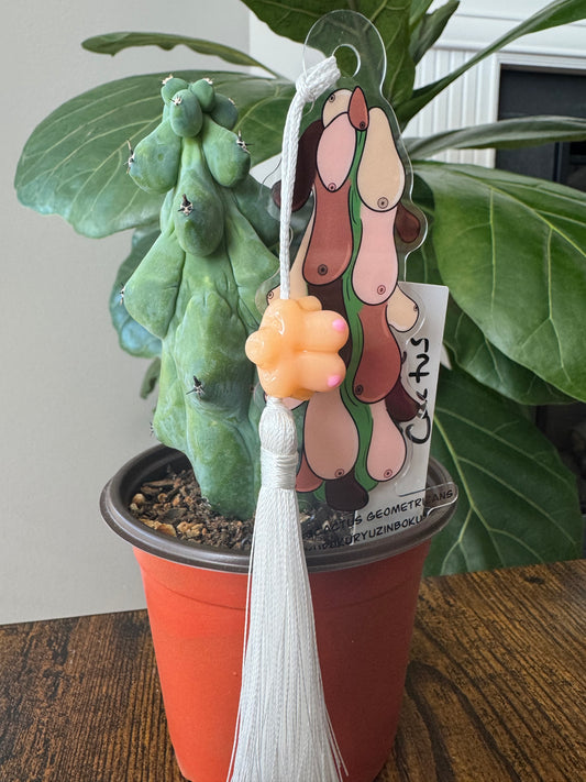 Acrylic Boobie Cactus Bookmark