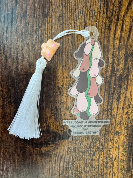 Acrylic Boobie Cactus Bookmark