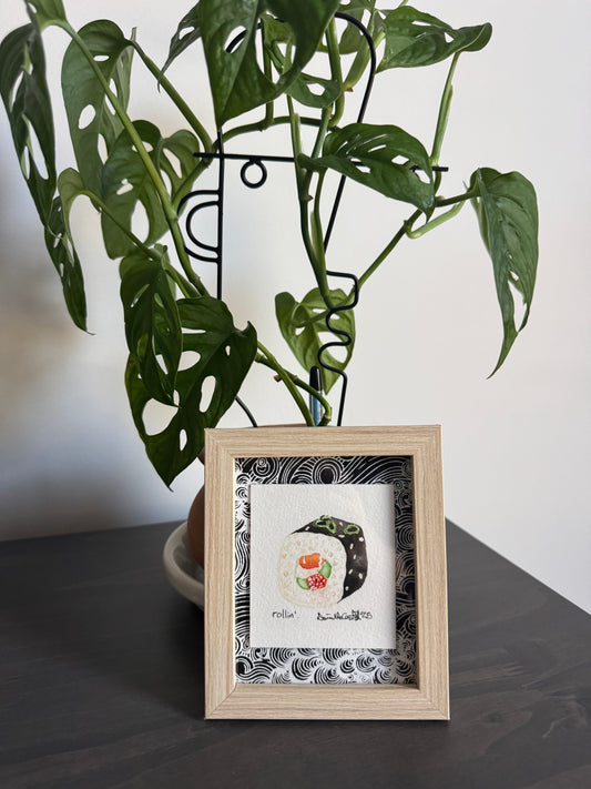 Rollin’ Sushi Watercolor — Original