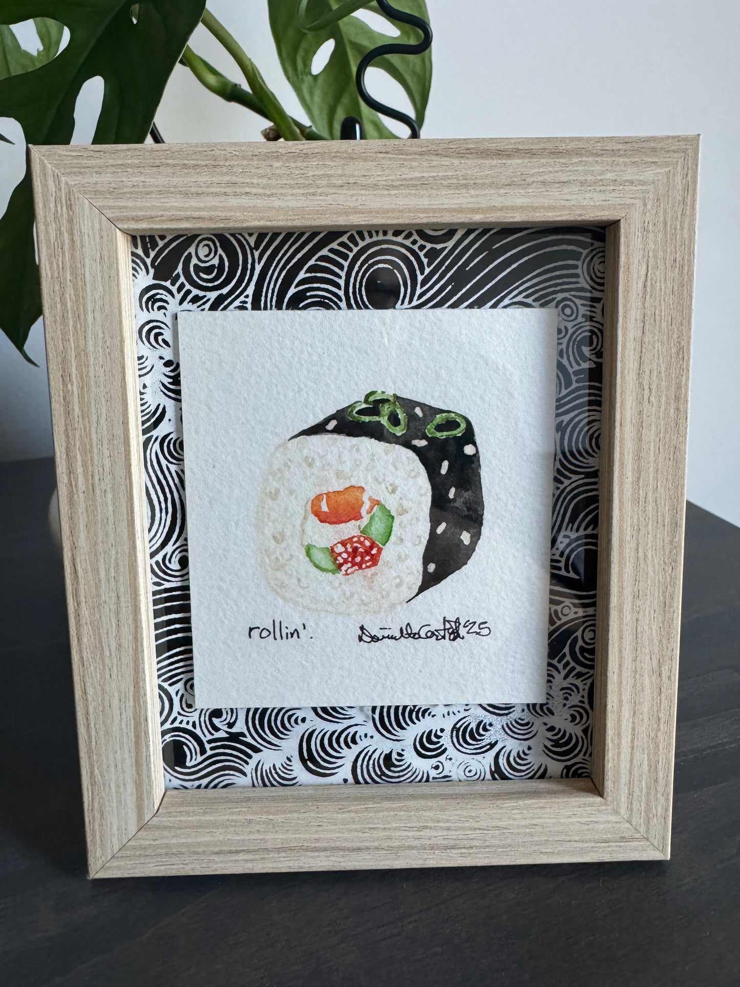 Rollin’ Sushi Watercolor — Original