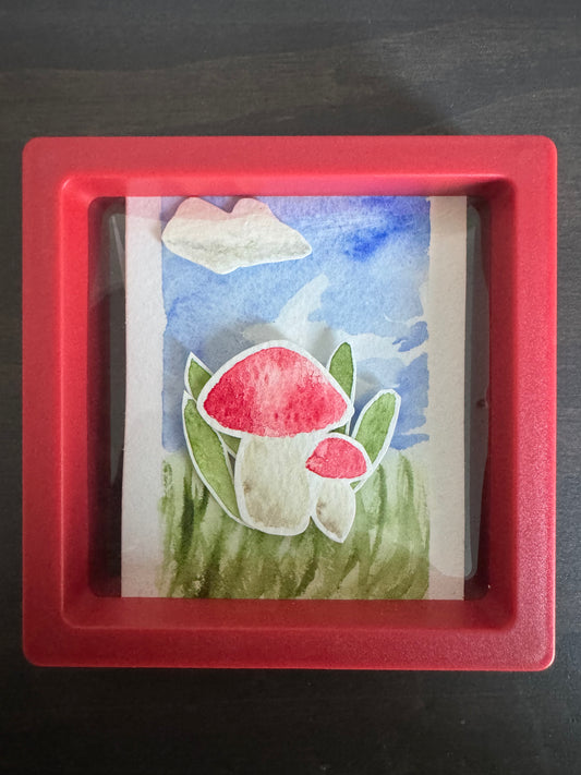 3D Mushroom Watercolor — Original
