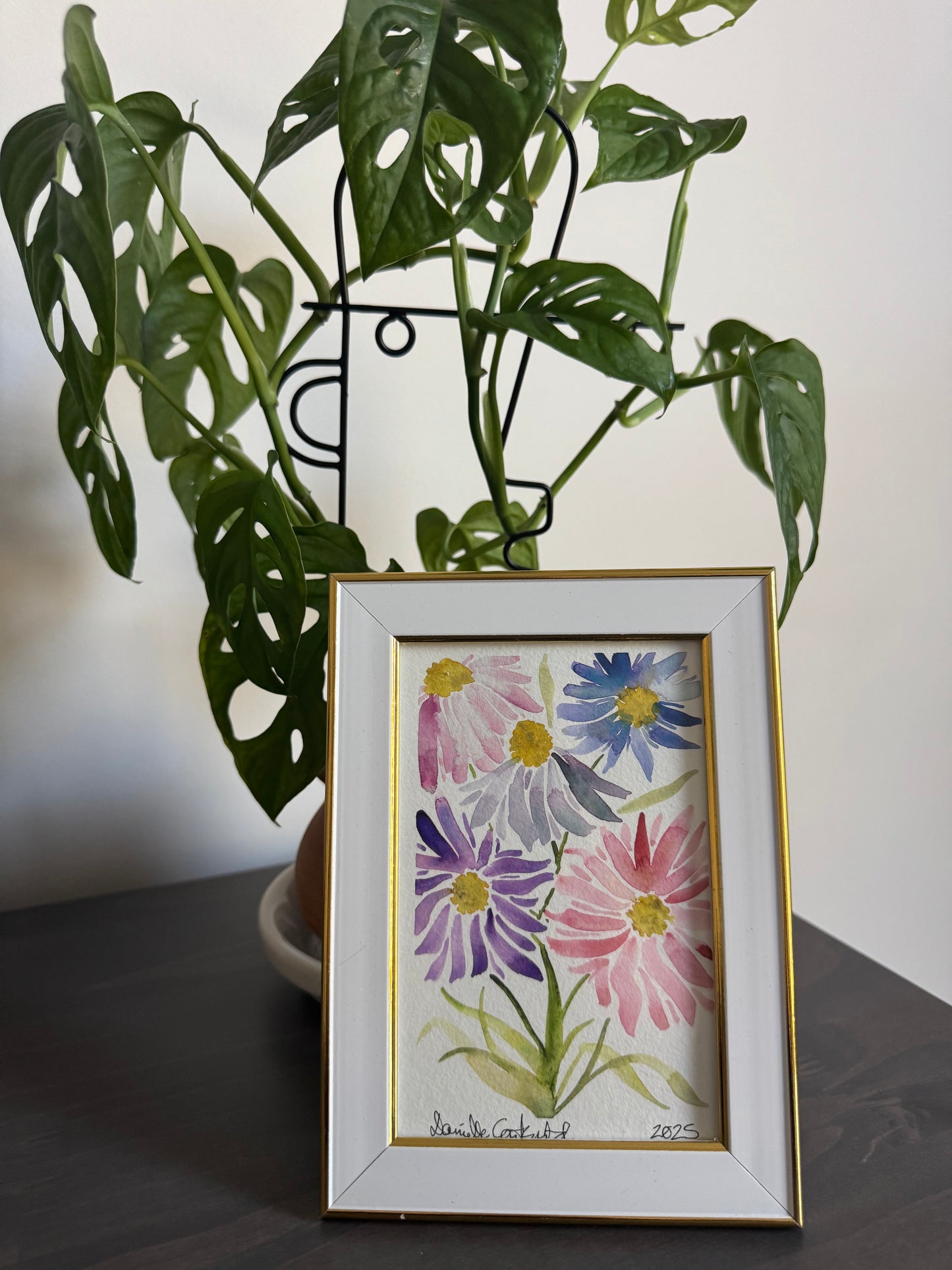 Abstract Watercolor Flowers — Original