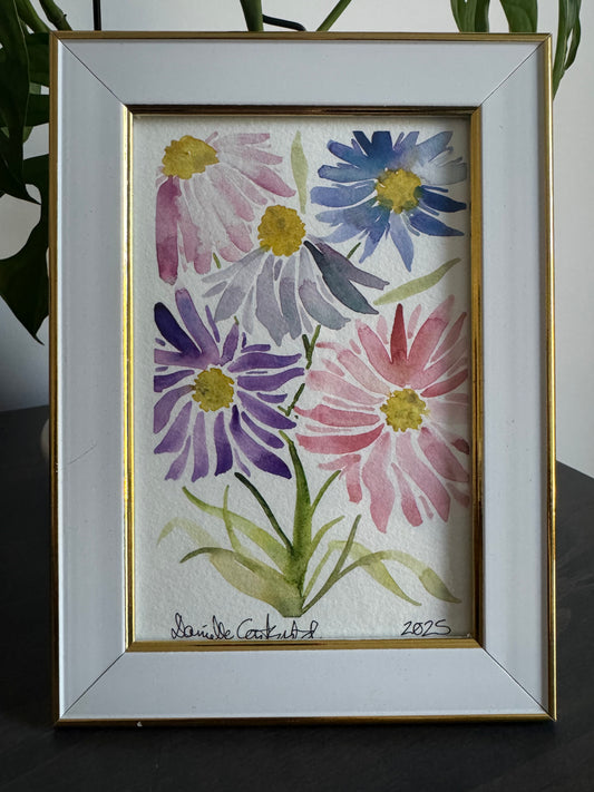 Abstract Watercolor Flowers — Original