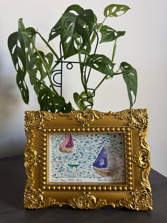 Lake Day, Best Day Watercolor Original