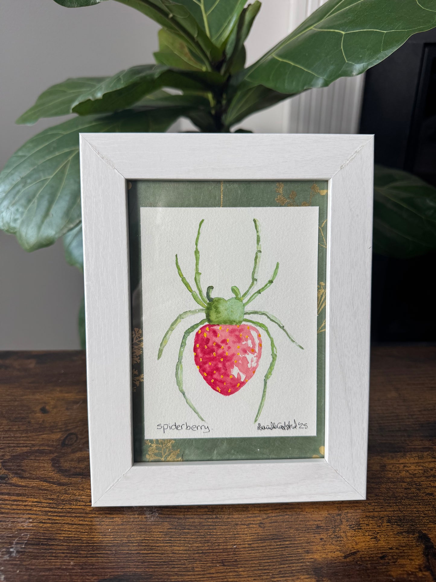Spiderberry Watercolor Original Painting