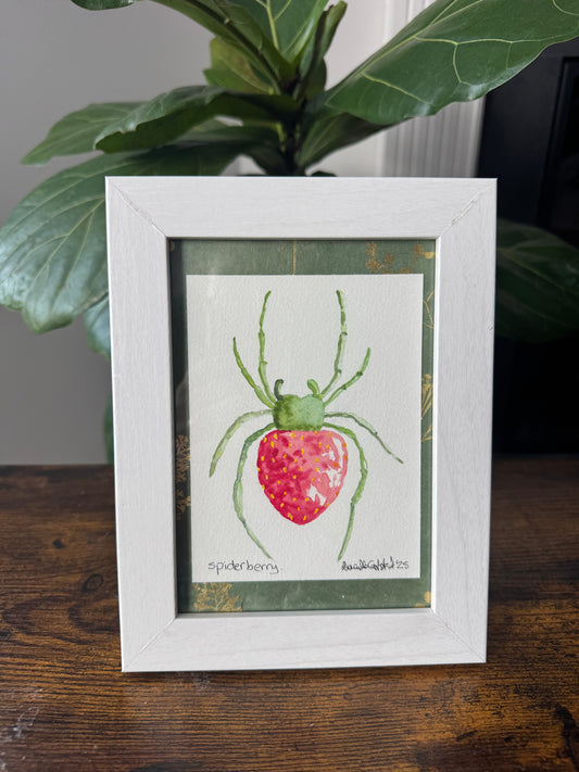 Spiderberry Watercolor Original Painting