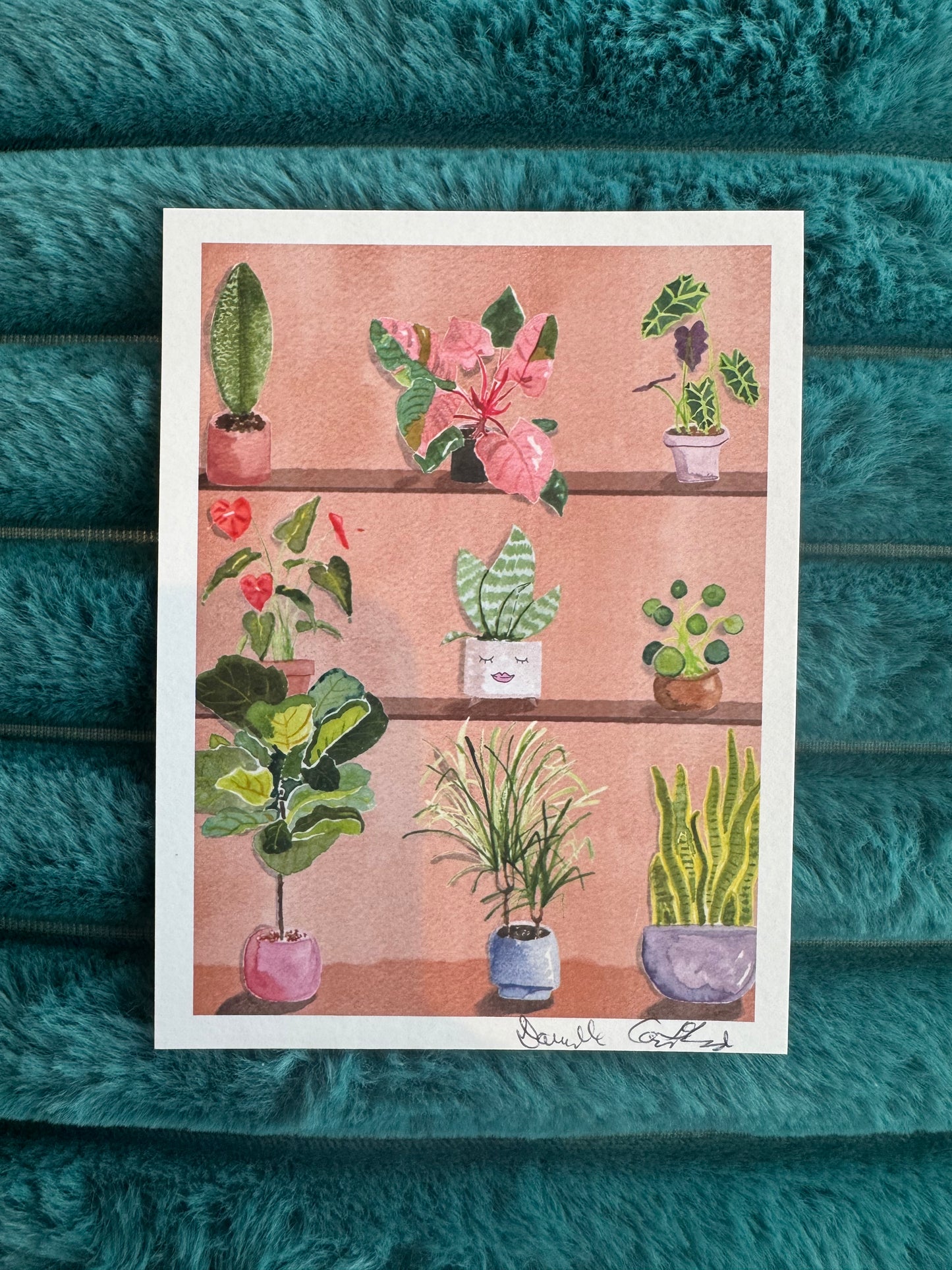 Happy Plant Shelf Print