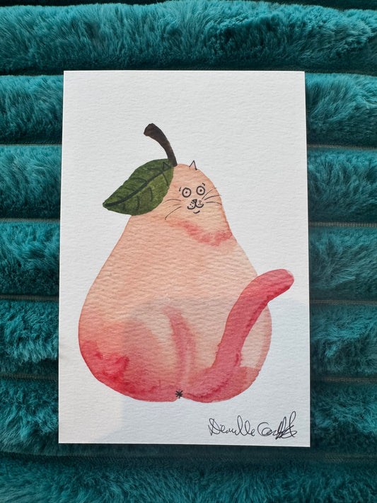 Big Booty Peach Cat Print